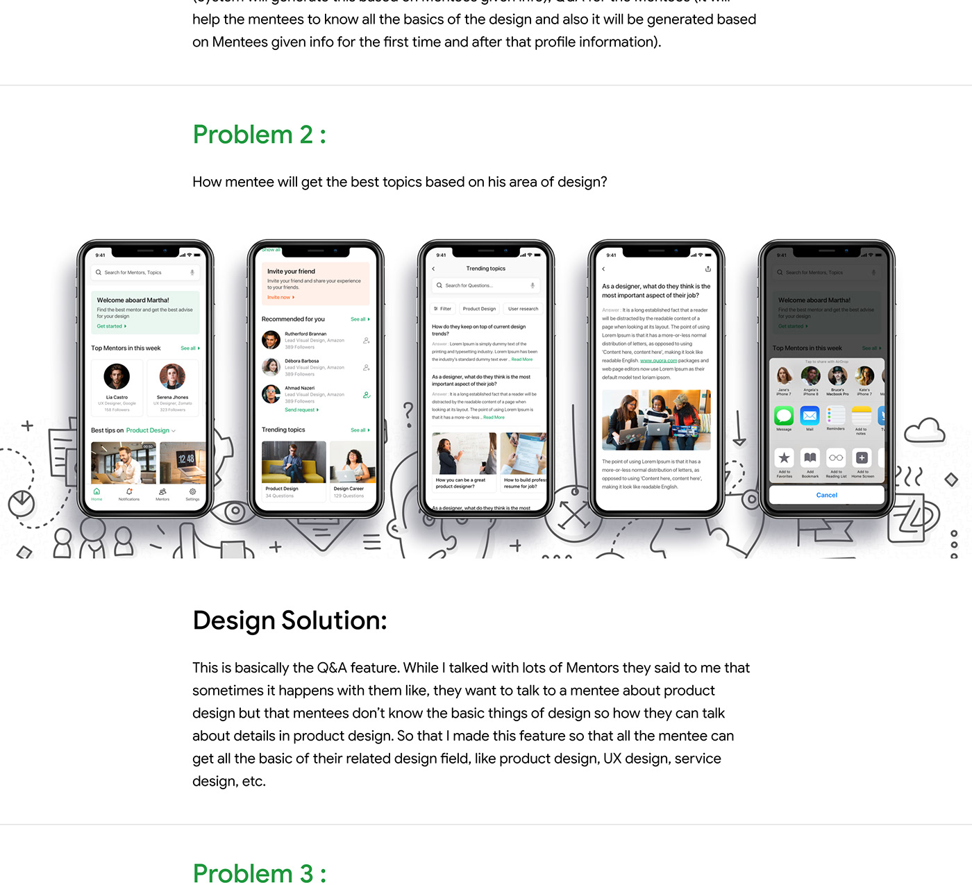 google google mentor app design google connection Case Study Mentorship iOS App Behance best in behance Google Design
