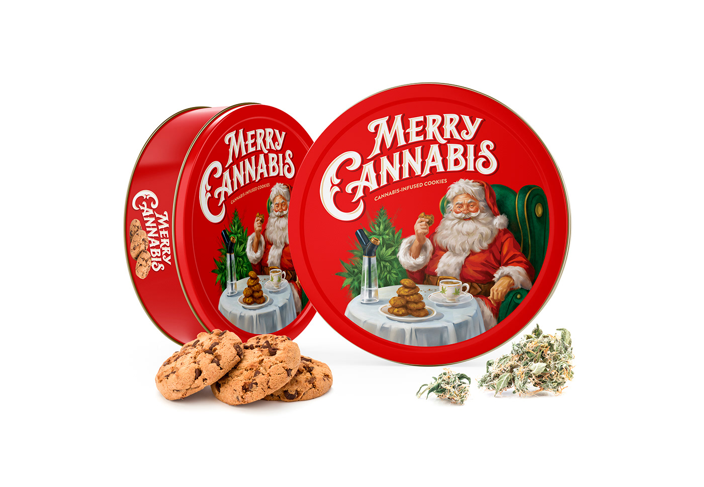 cannabis marijuana thc CBD ganja SantaClaus Christmas Holiday new year xmas