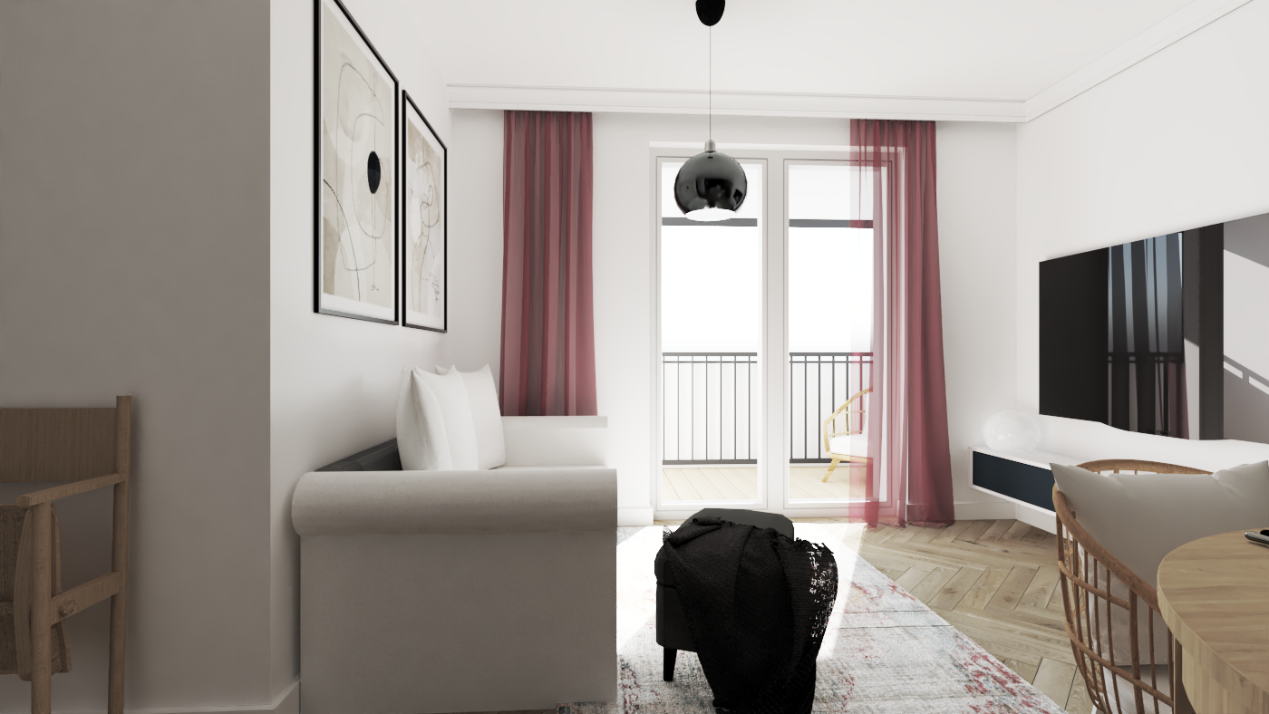 architecture bedroom blue interior design  kitchen living room modern pink visualization
