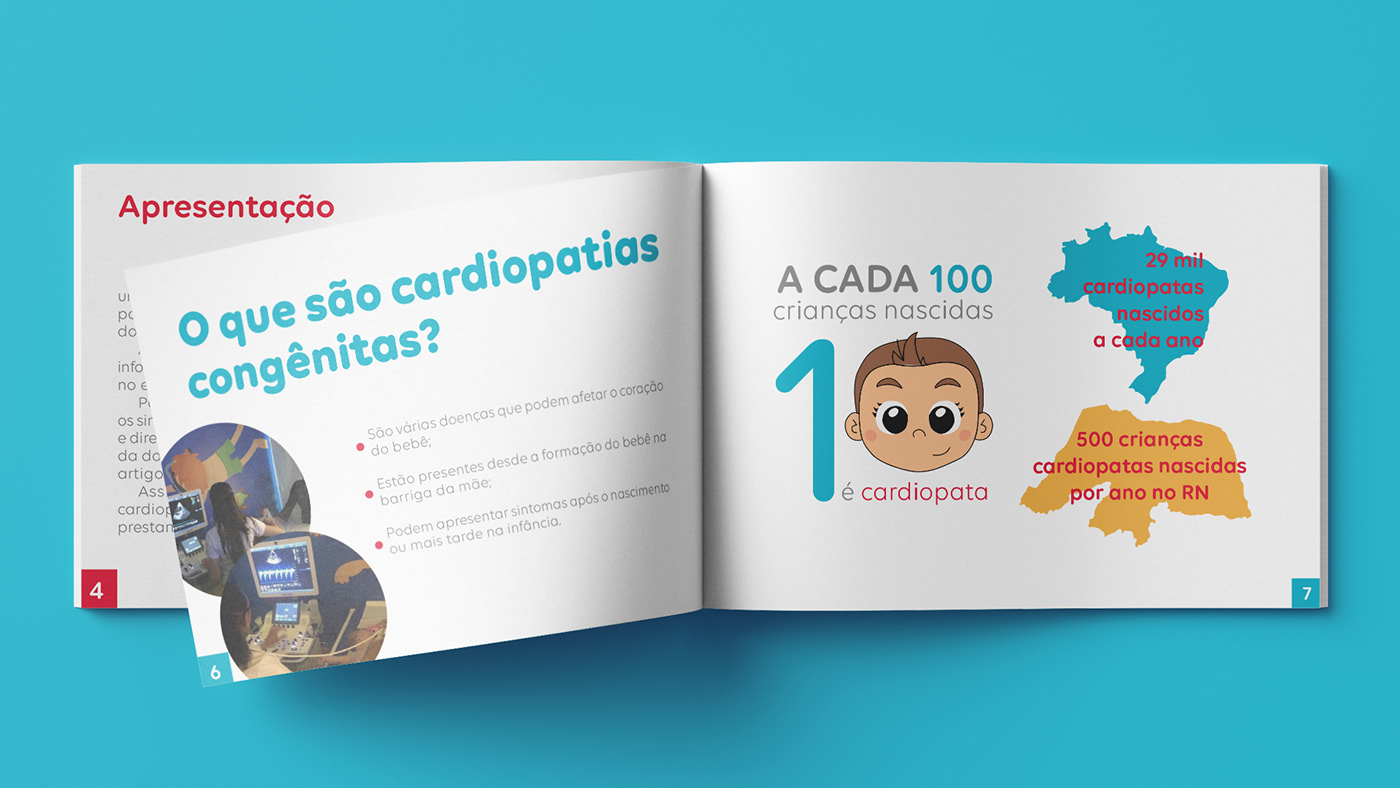 brochure cardiopathy cardiopatia cartilha children Crianças social Social Work