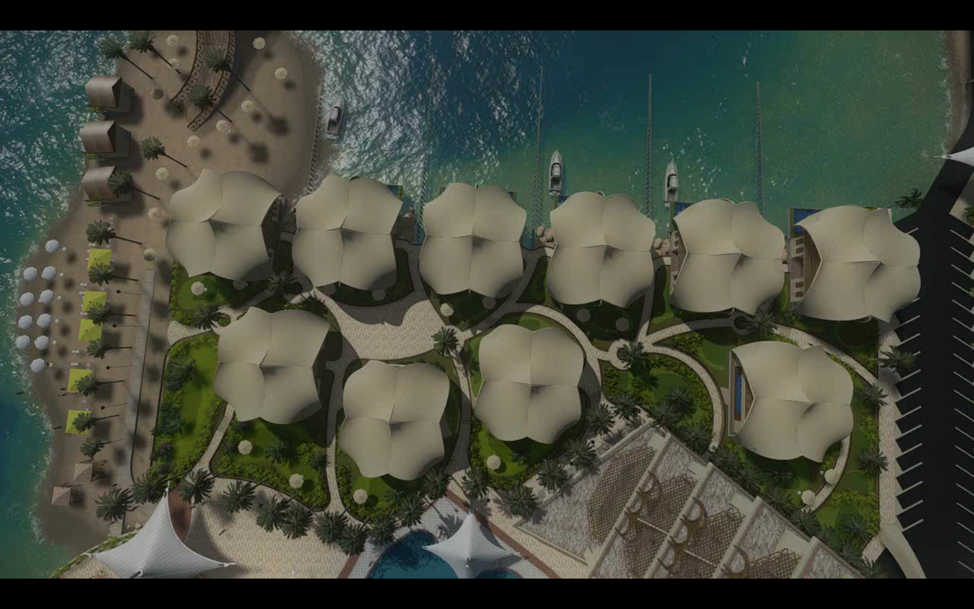 architecture Landscape animation  Advertising  beach resort