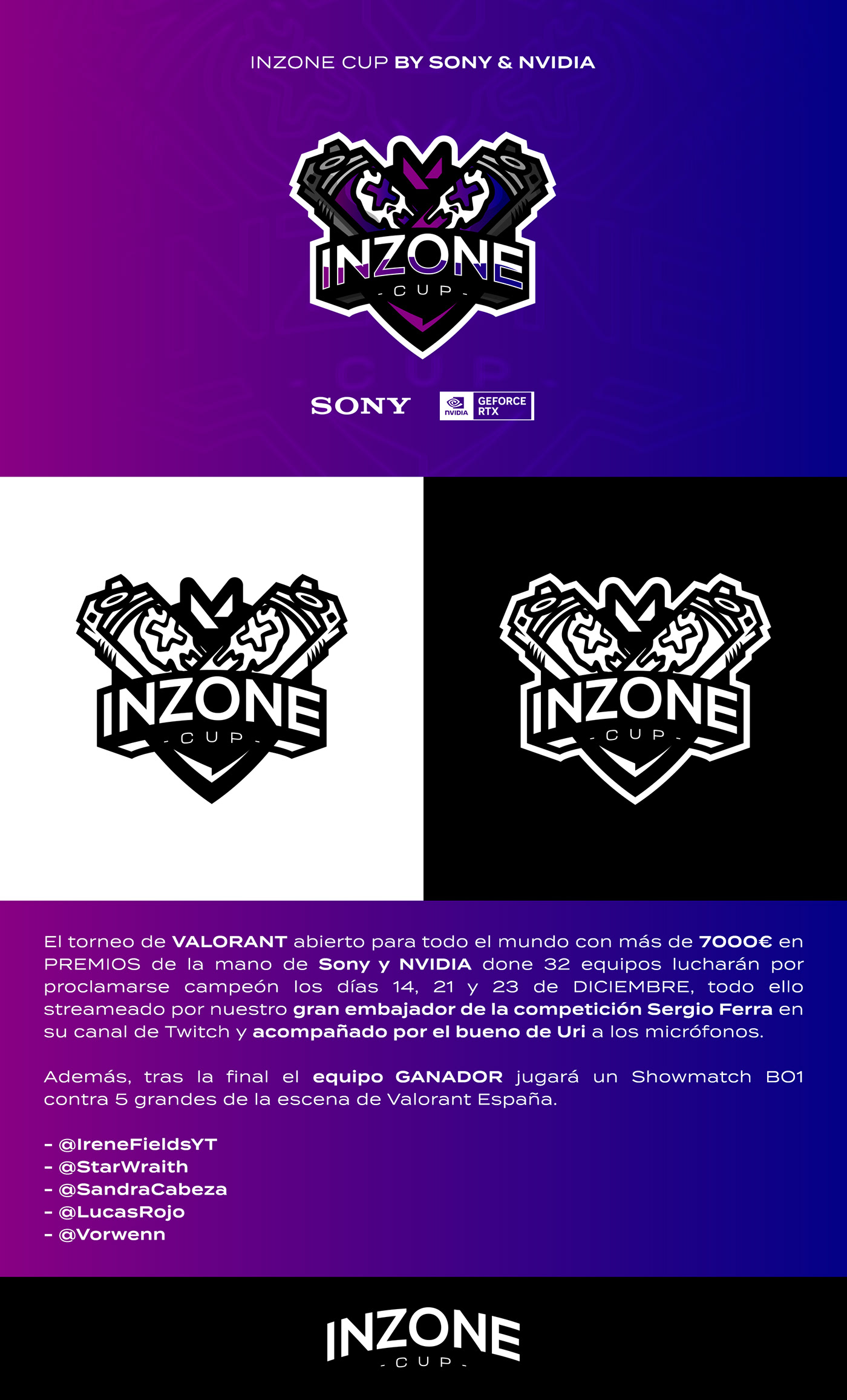 branding  brandmark esports esports logo  Gaming inzonecup nvidia Sony Twitch Valorant