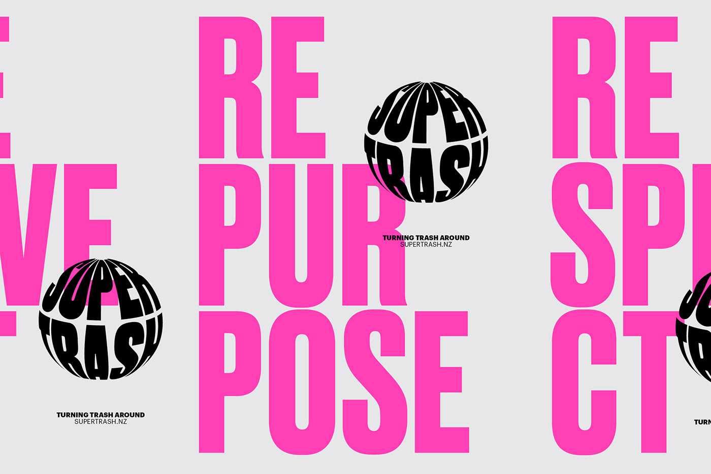 art direction  auckland brand identity graphic design  New Zealand super graphic trash waste Web Website Design
