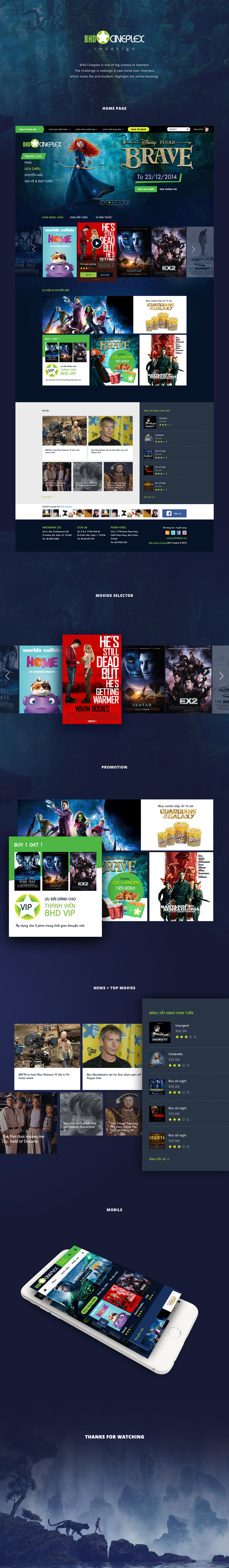 Website ux UI green Movies movie Cinema