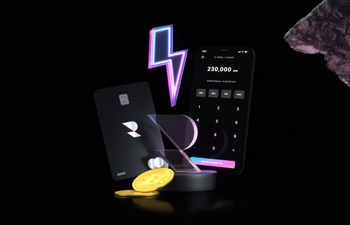 bitcoin 3D app Bank card finance mobile motion design Web Design  crypto
