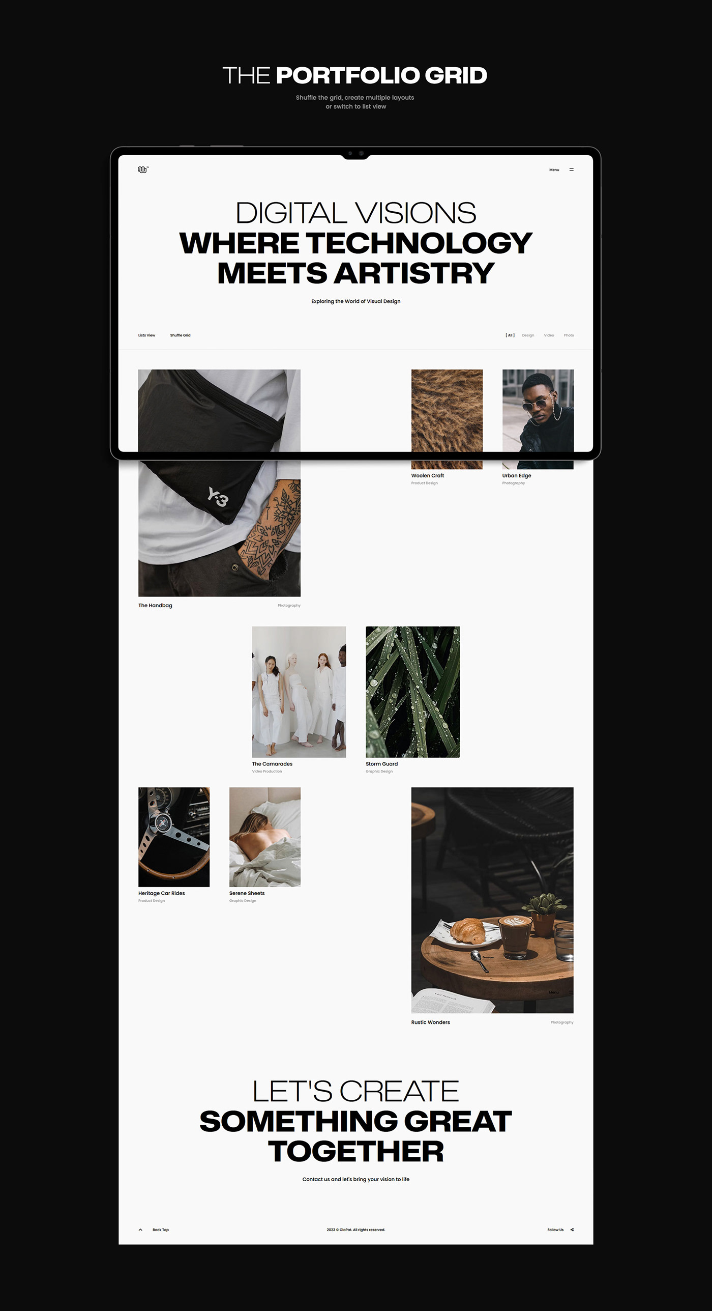 portfolio gallery showcase minimal agency Responsive Webdesign Website template