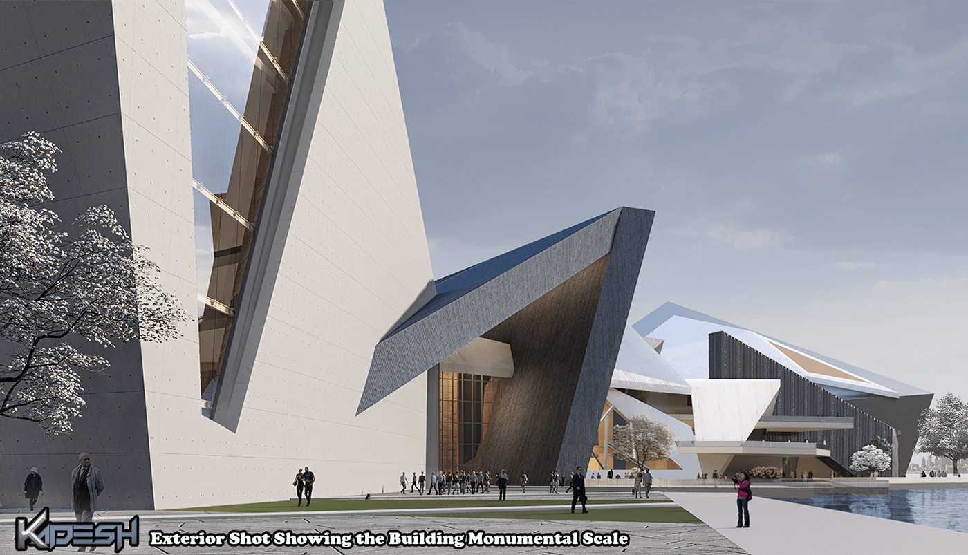 architecture Daniel Libeskind deconstruction deconstructivism graduation graduation project museum peace and war Peacekeeping Render