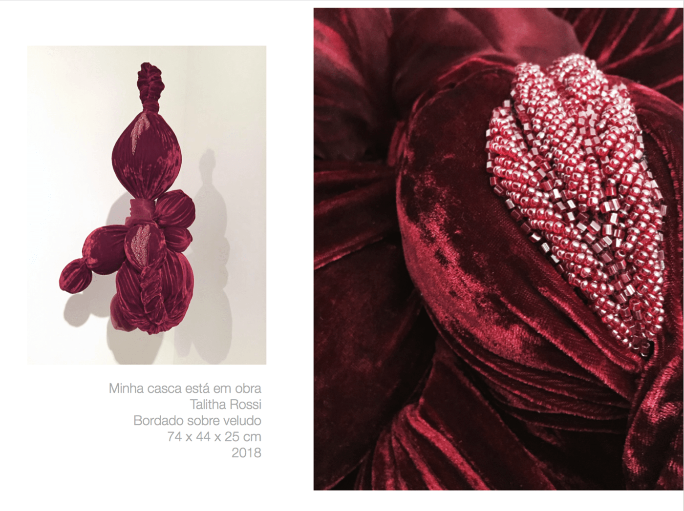 art arte contemporary art CONTEMPORARY ARTIST Embroidery sculpture talitha rossi textille art