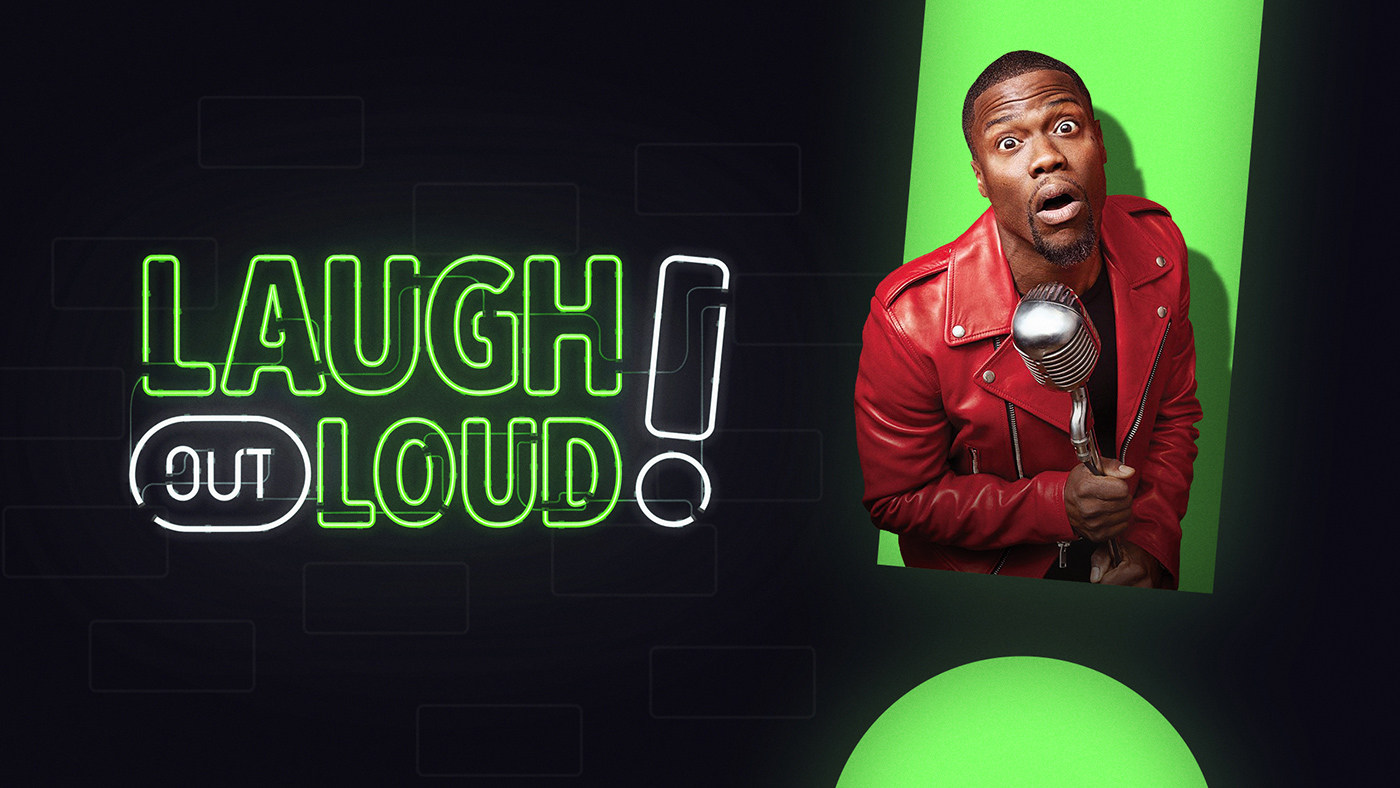 branding  Web Design  ux/ui graphic design  art direction  app comedy  kevin hart  logo