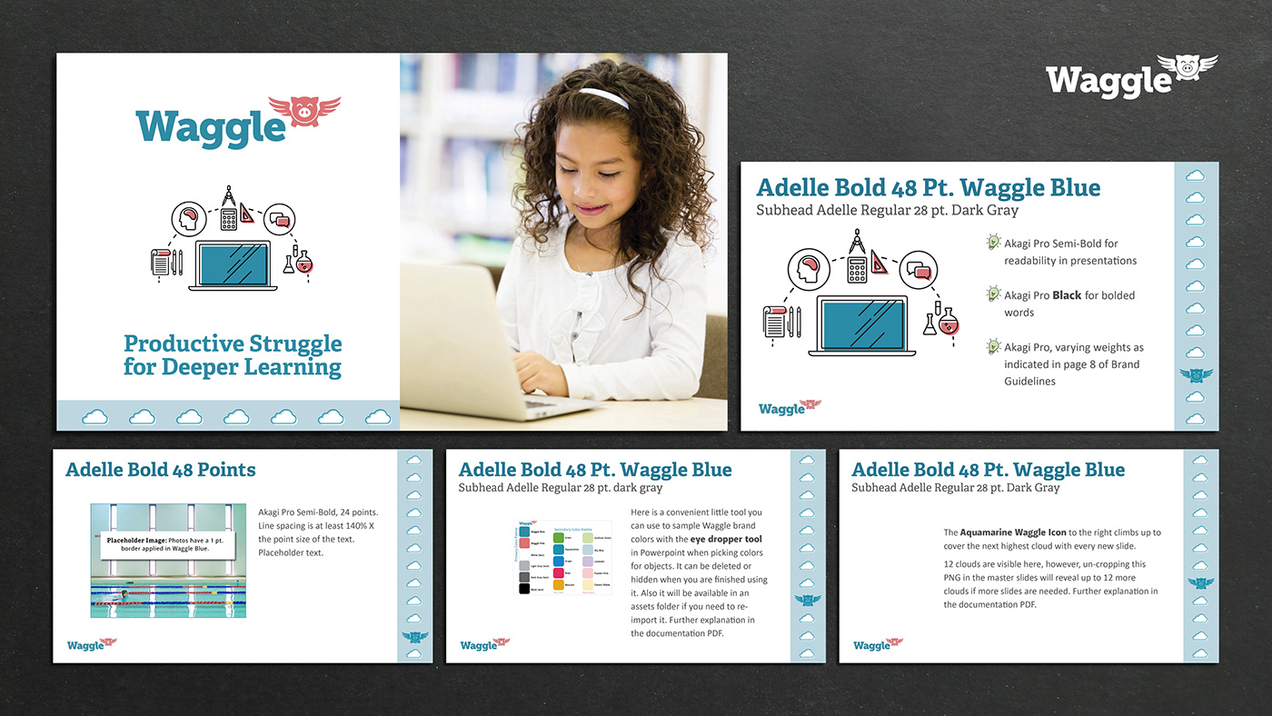 Powerpoint template design for childrens' educational software