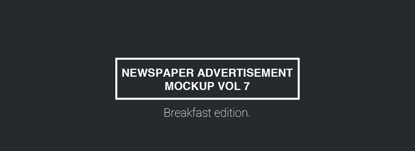 Mockup mockups mock up mock-up newspaper ad advertisement psd