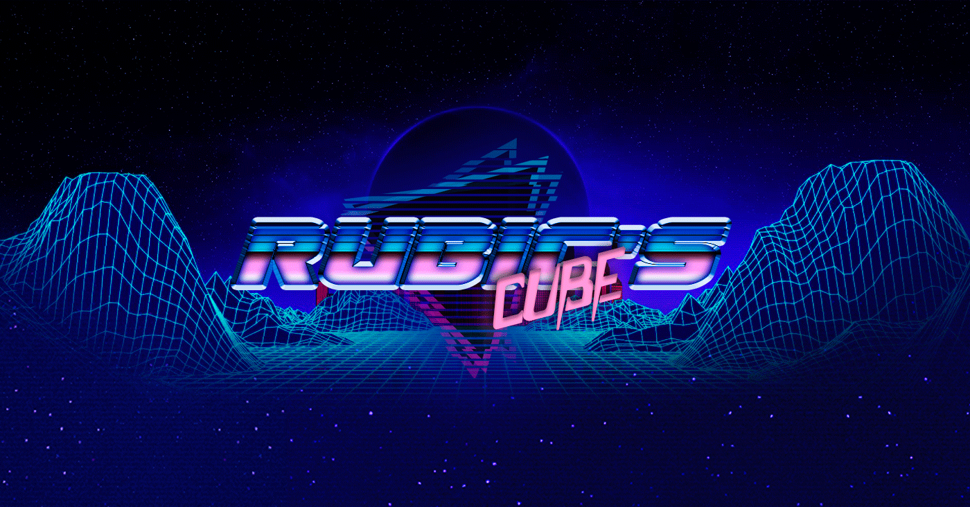 animation  cube design game mobile design mobile game Retro rubic cube Synthwave ux/ui