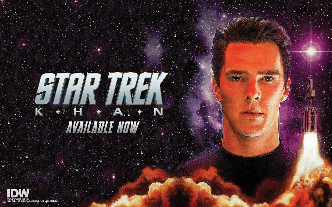 Comic Book Star Trek khan cumberbatch cover art IDW