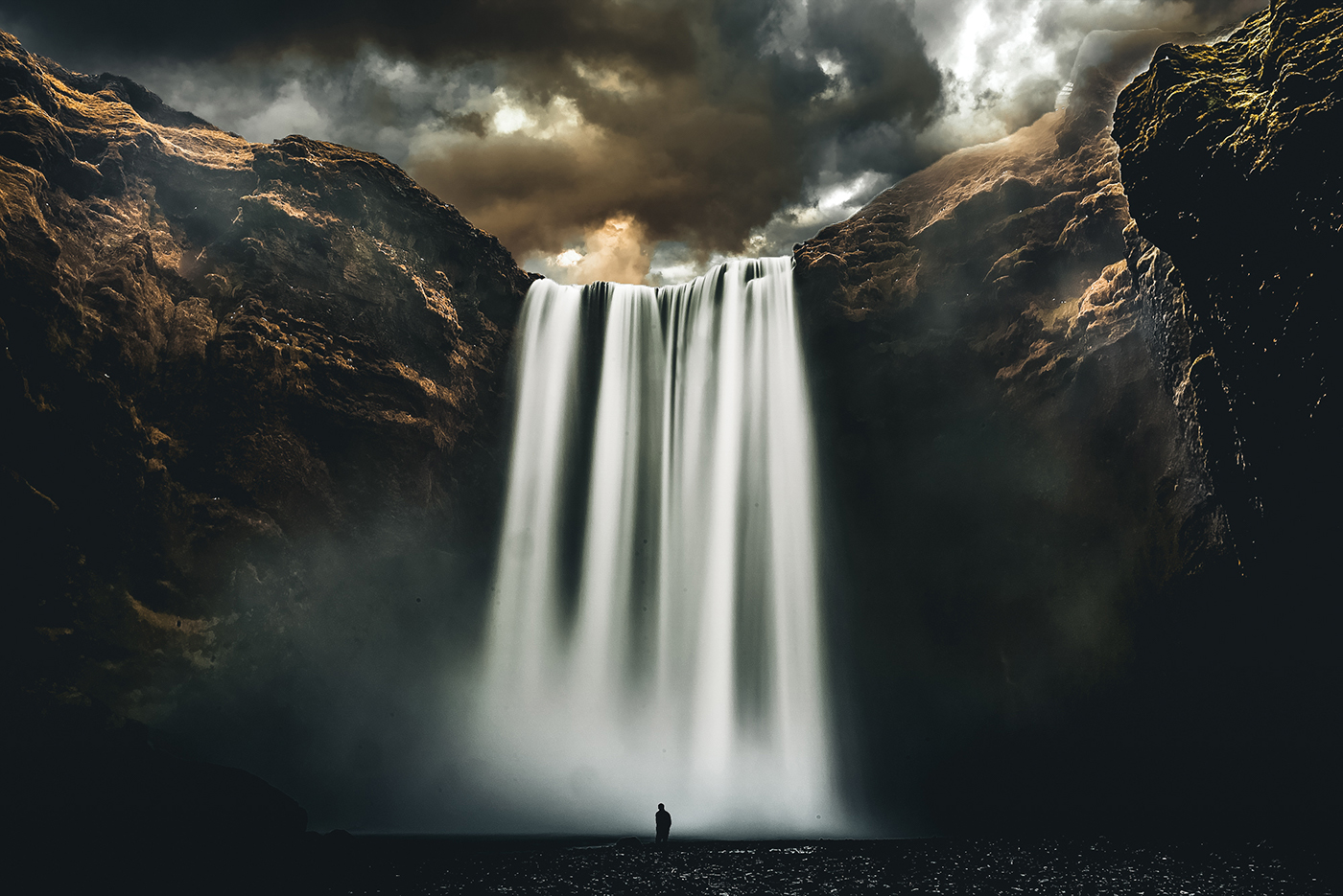 madethis PassportToCreativity adobe iceland Moody atmosphere Landscape autumn dark Travel adventure reflection waterfall mountains