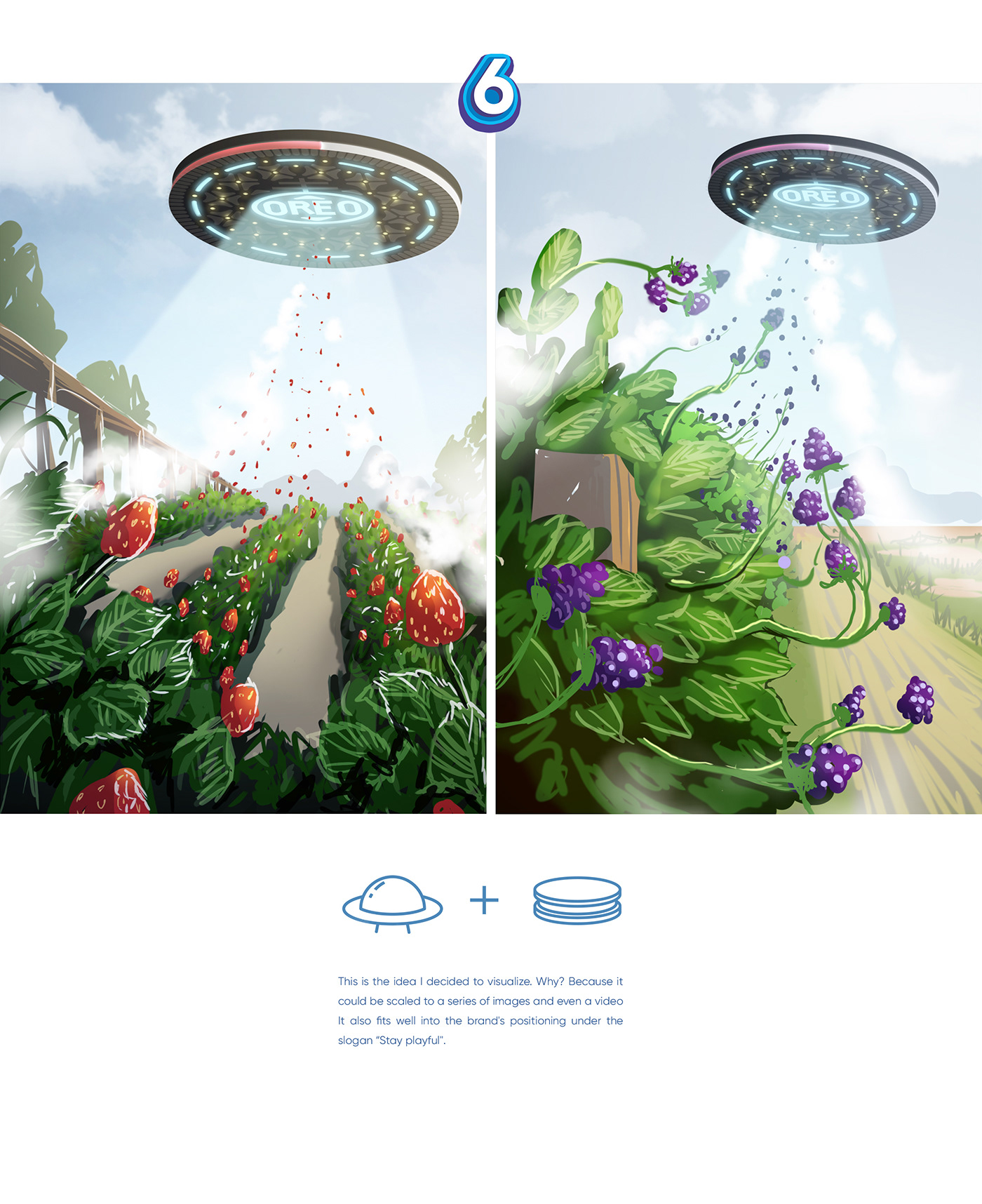 Advertising  CGI cookie ILLUSTRATION  key visual oreo photoshop retouching  UFO