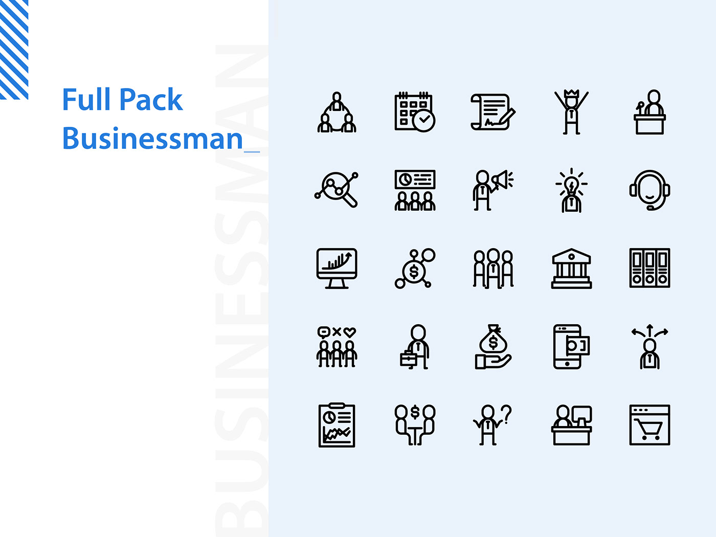 icon set business finance Icon UI ux Leadership Enterpreneur graphic design 