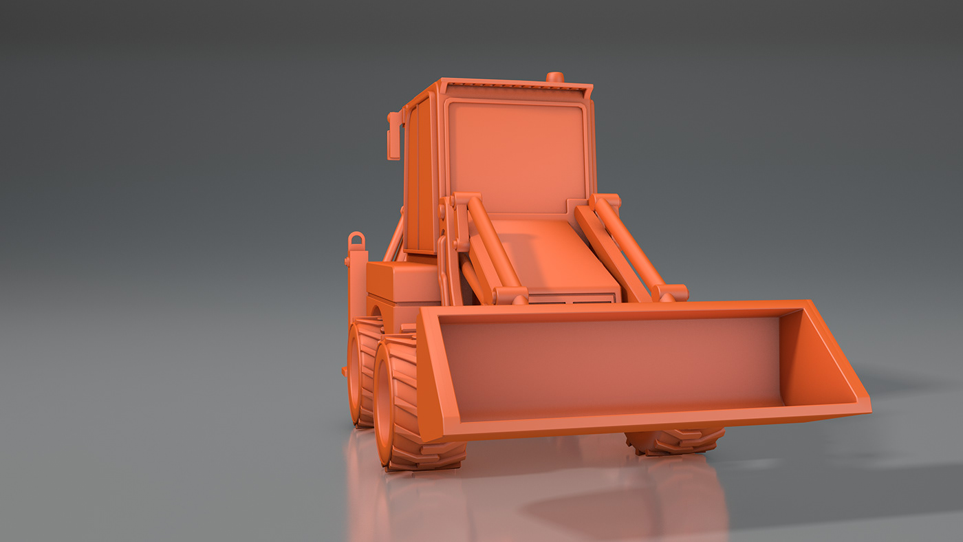 3D 3D модель building bulldozer Excavator machinery mechanism Tractor Truck Vehicle