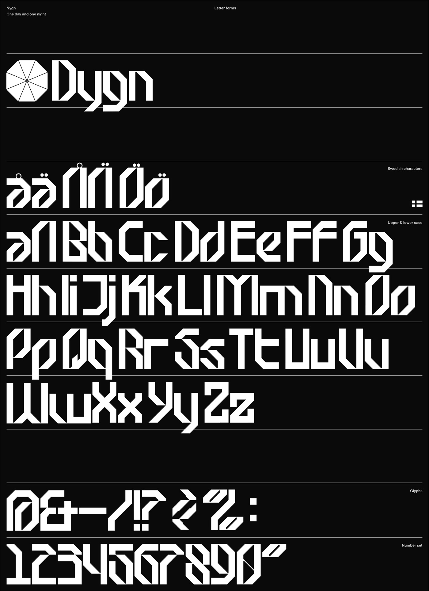 3D blackandwhite typography  