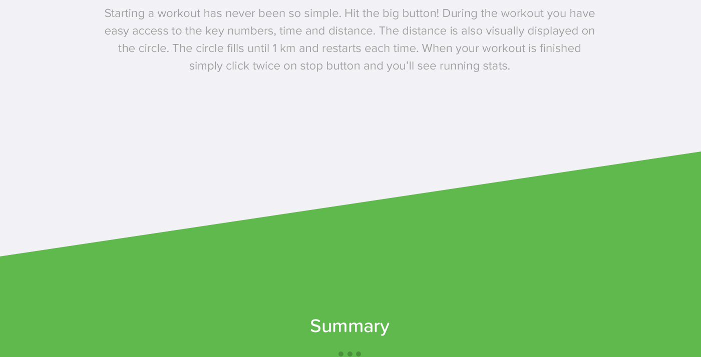 flat simple minimal ios apple UI ux analytics workout running tracker Health Wellness app material