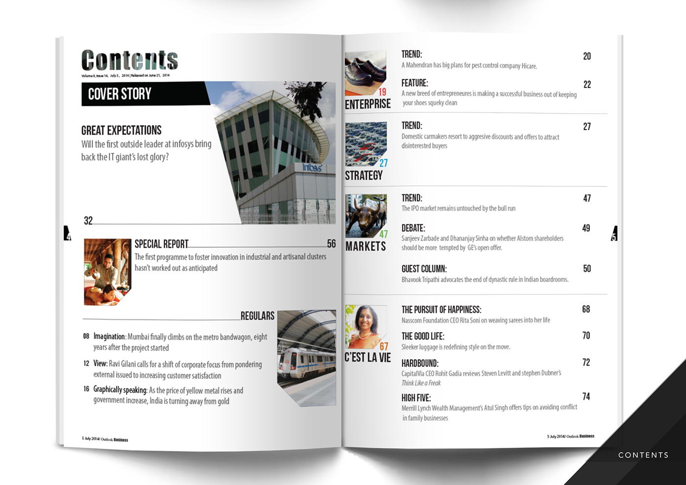 Outlook Business magazine redesign business India publication