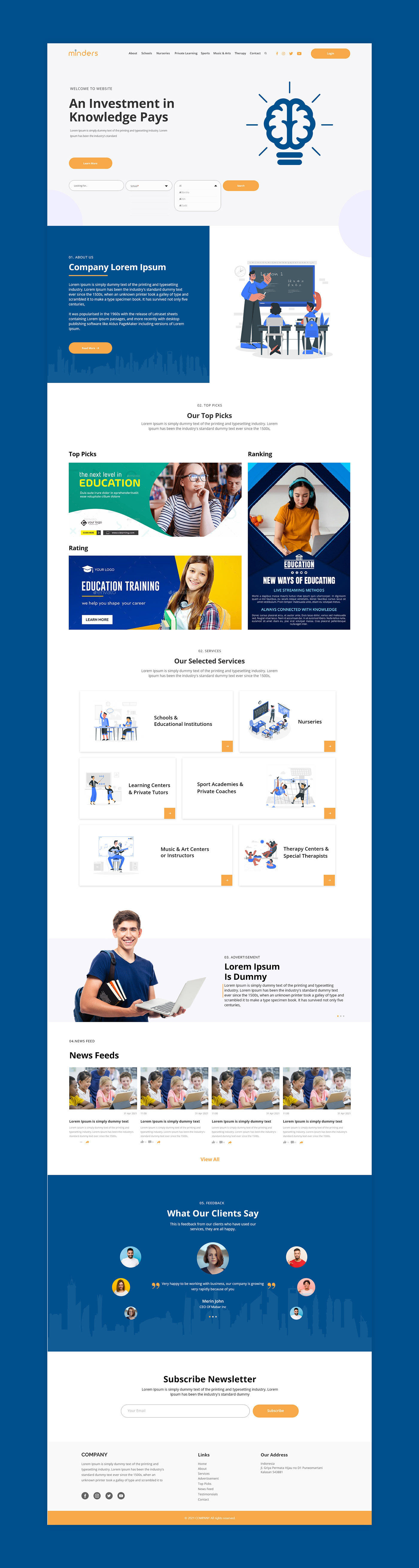 blue business clean Modern Design simple design UI/UX user interface Website Website Design website development