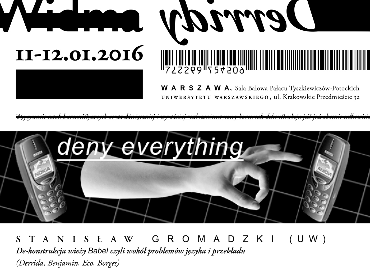 MACHALSKI mateusz derrida conference vapor wave vaporwave identity poster bw post internet borutta Mateusz Machalski 