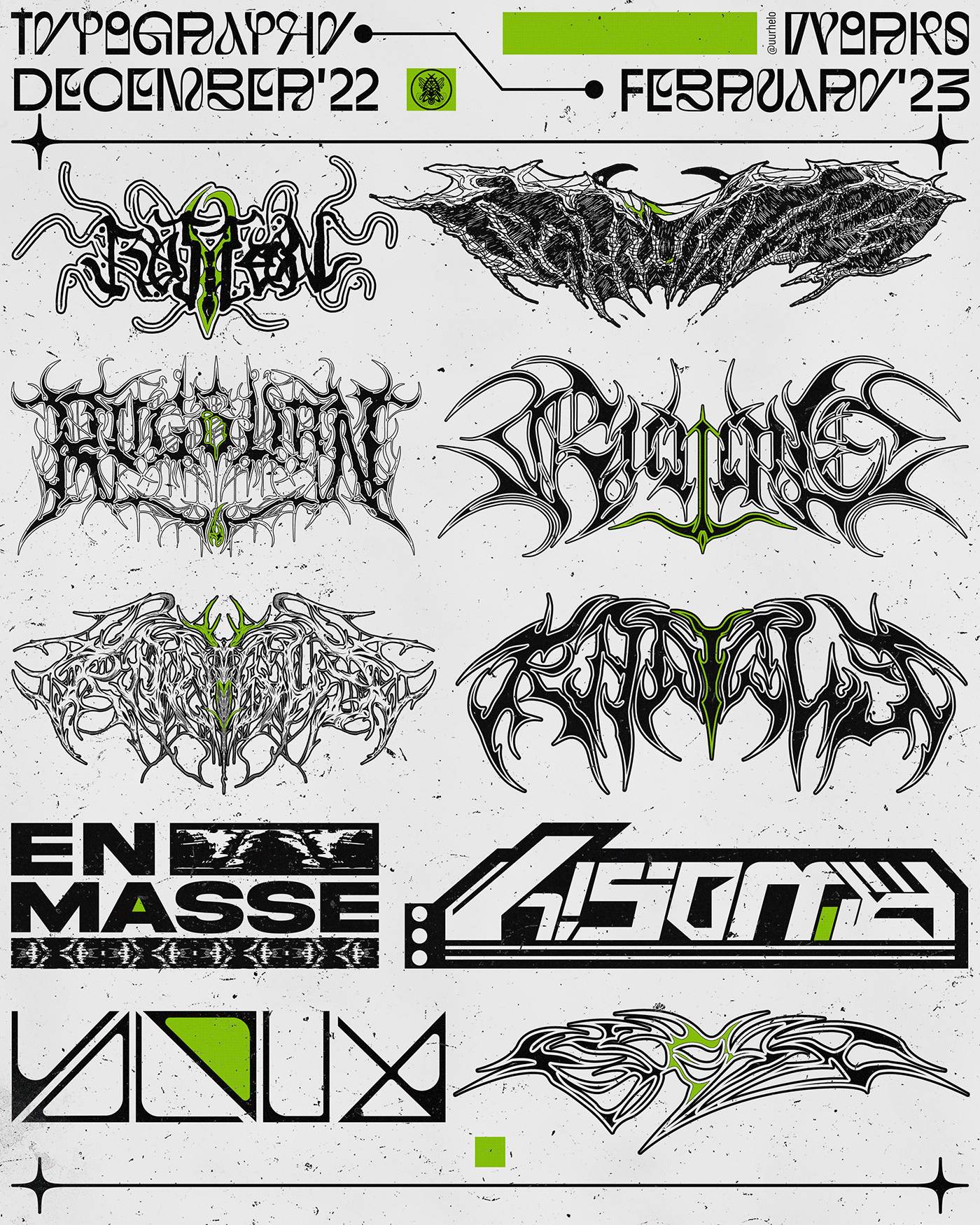 black metal dark music design extreme metal logo font futuristic logo metal logo Typeface typography   Y2K