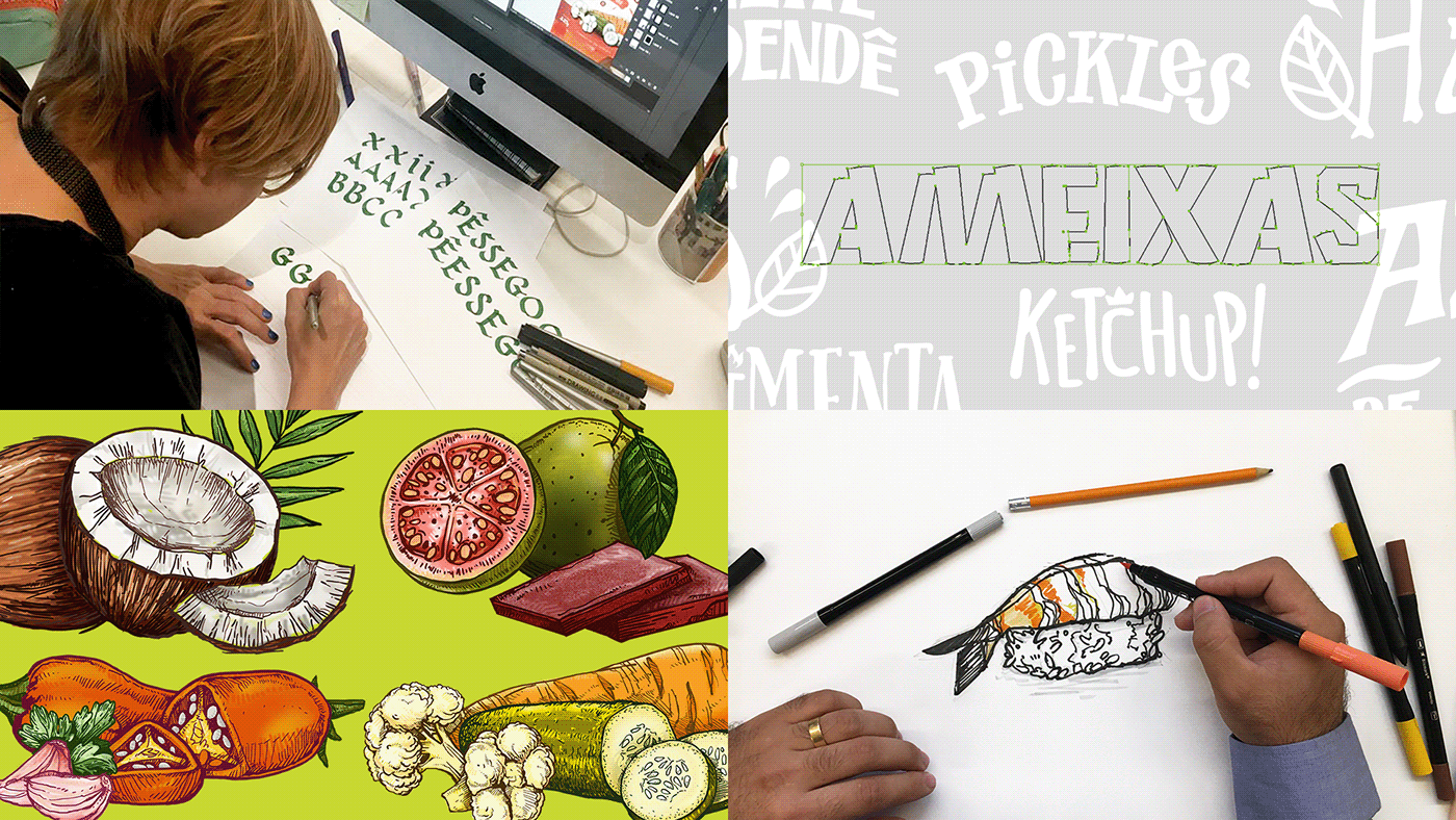 branding  cepera Food  friendly Graphic Designer ILLUSTRATION  rough sketch