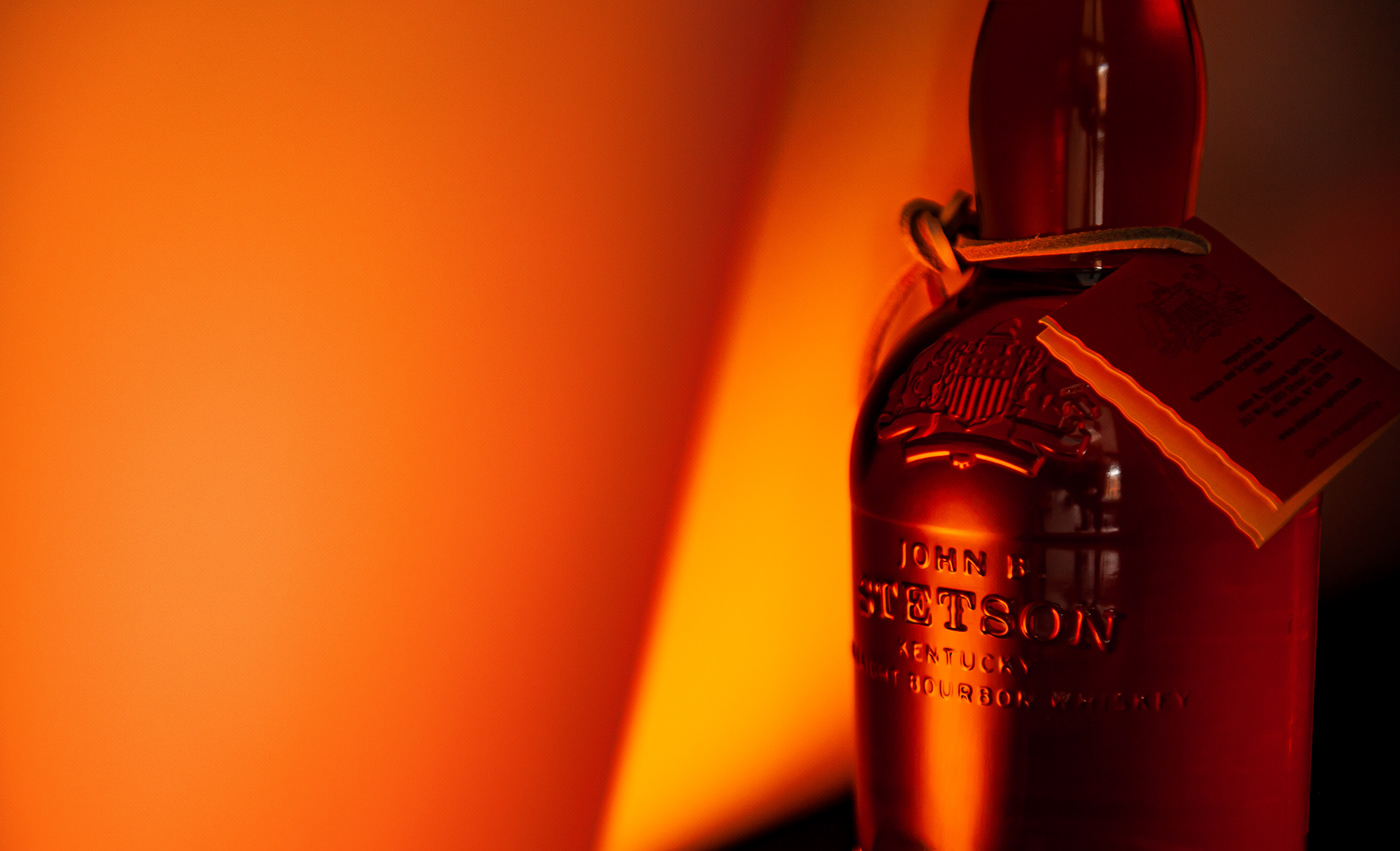 alcohol bottle bourbon branding  embossing packaging design product design  Spirits stetson Whiskey