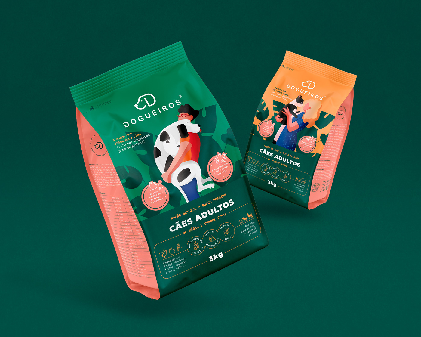 design dog dogs dogueiros ILLUSTRATION  package Packaging pets VALKIRIA visual identity
