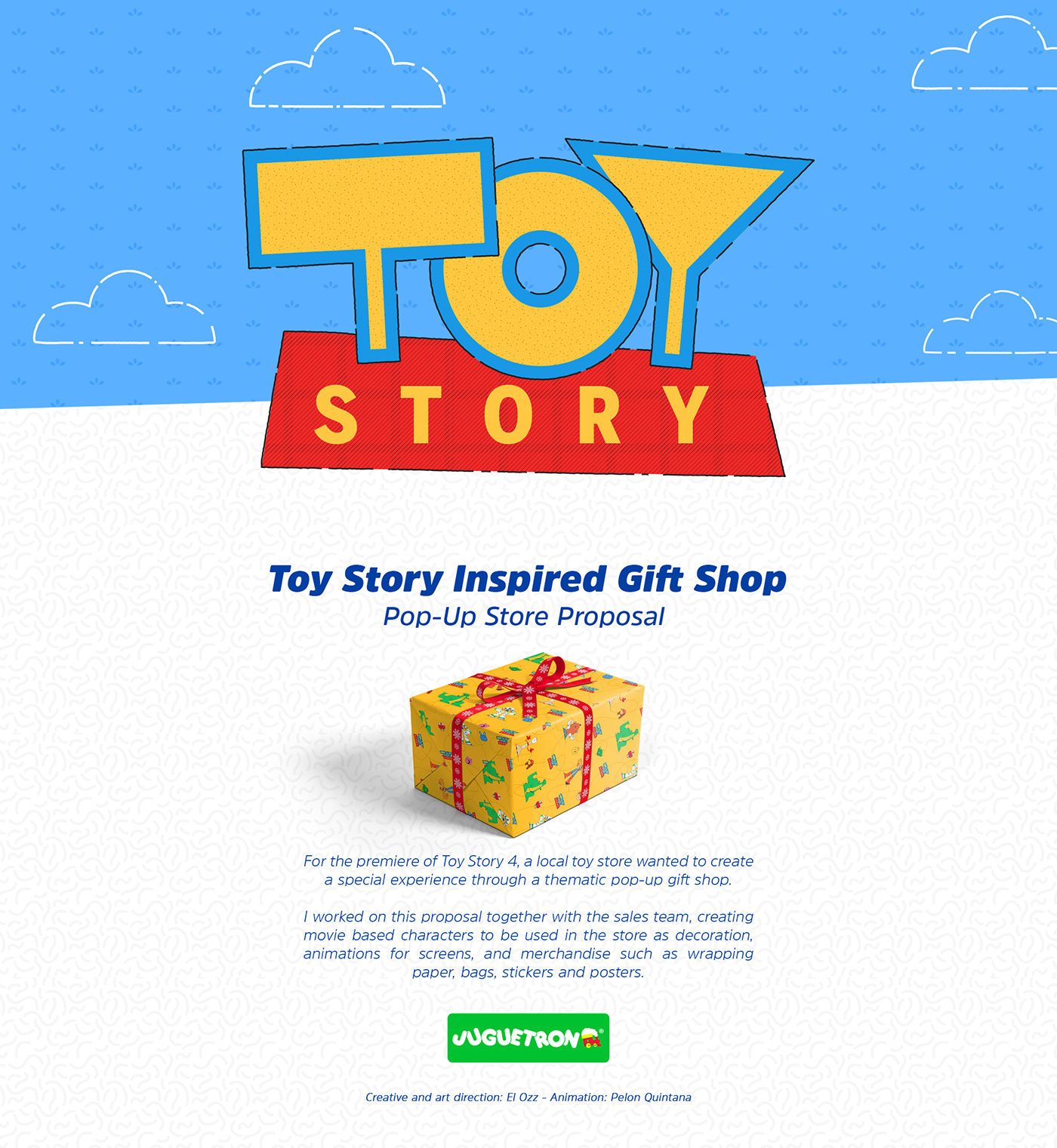 motion Character disney toystory Advertising  Popup gifts toys store ILLUSTRATION 