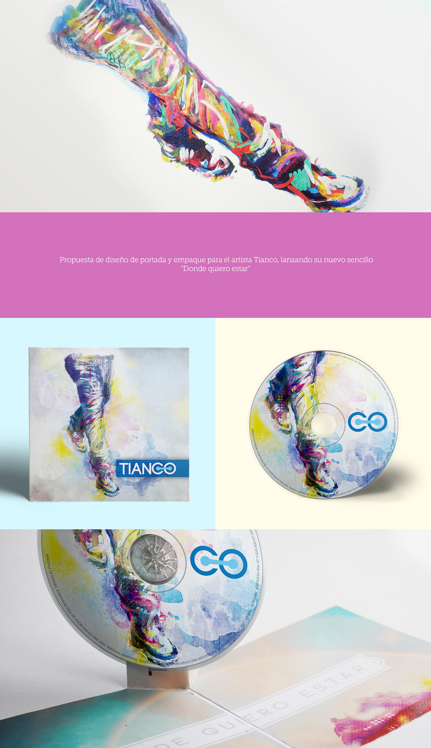 cd cover paint acrylic package