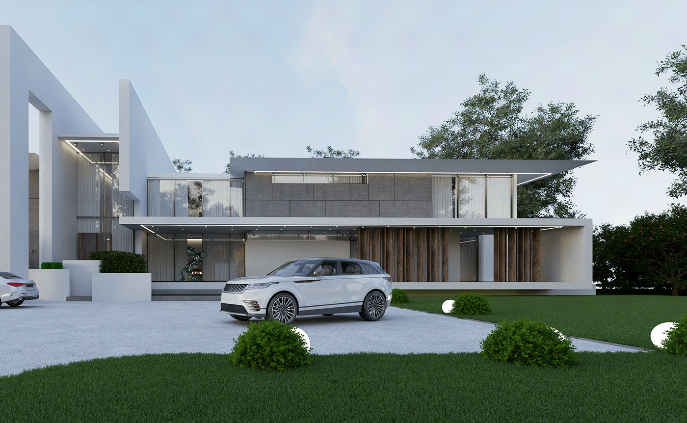 architecture visualization Render 3ds max corona exterior modern vray archviz