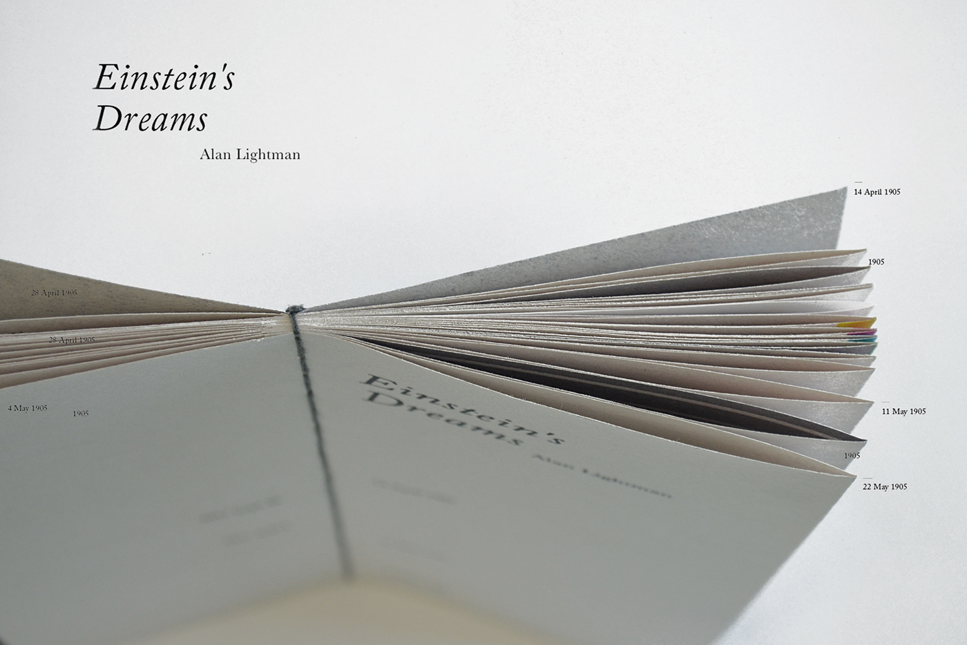 artist book book design einstein einstein's dream redesign night time
