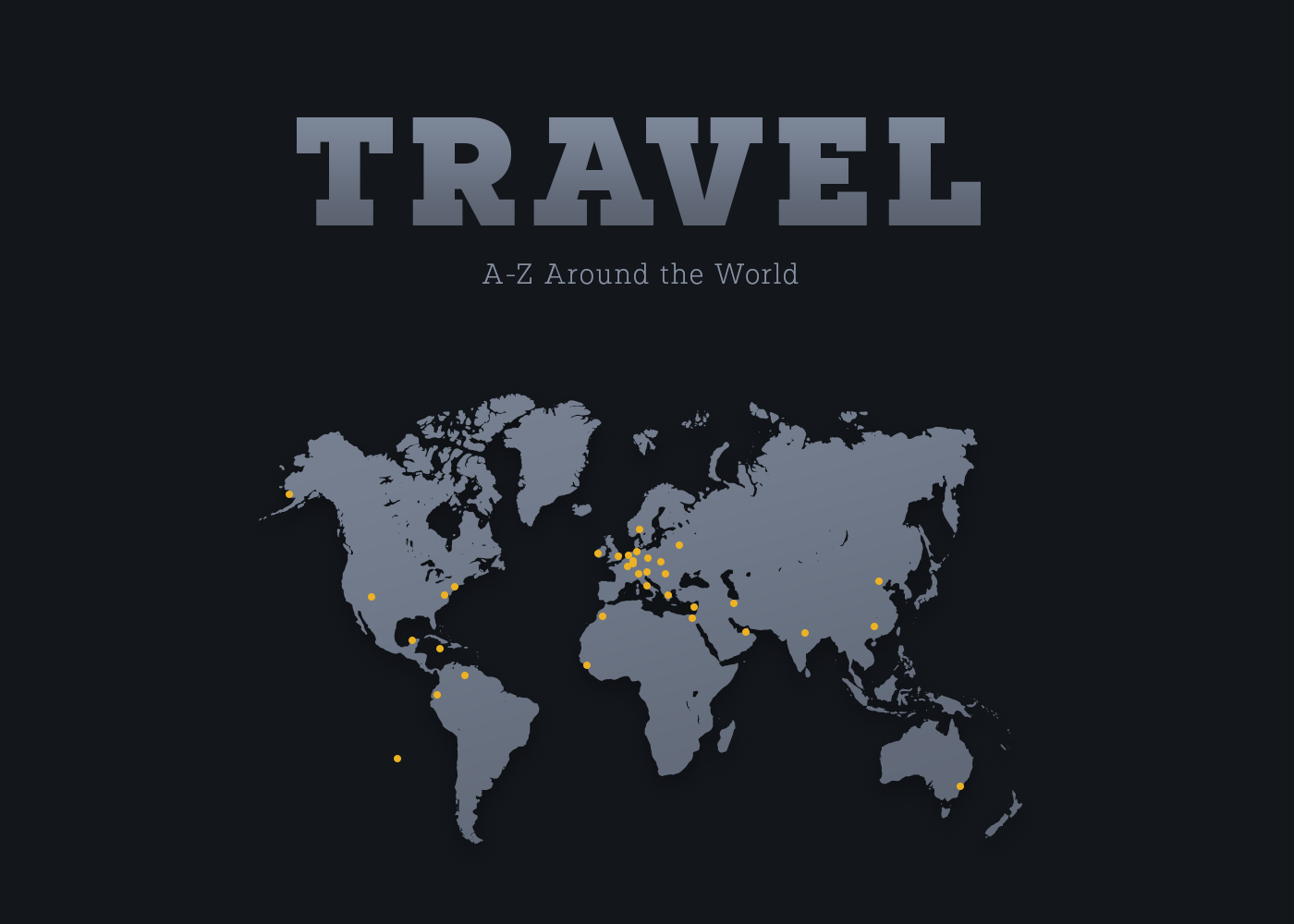 Paul Slab font Travel world artill