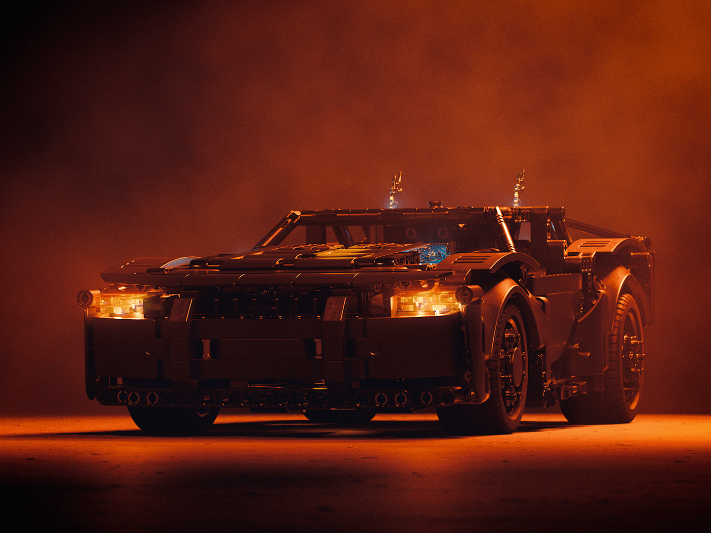 batman Batmobile car cinema4d LEGO MECABRICKS redshift Render