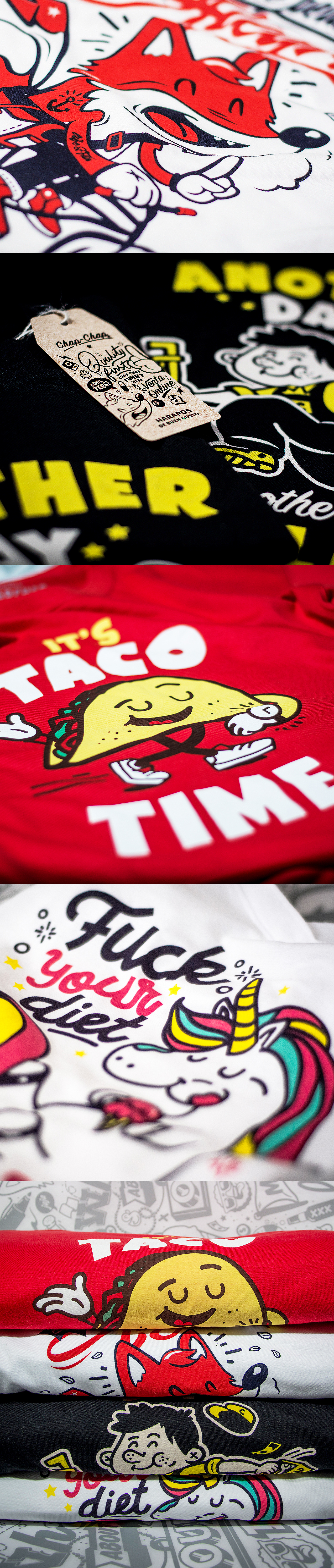 tee brand Fun taco Character laugh FOX t-shirt playera party