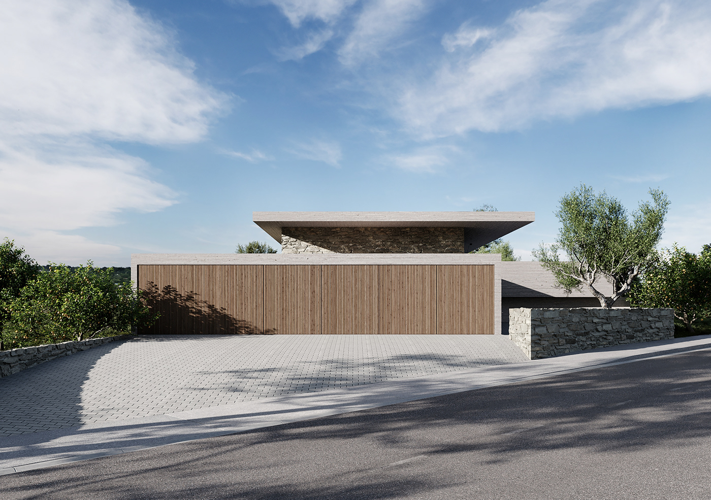 3D architecture archviz exterior house Render rendering Residence residential visualization