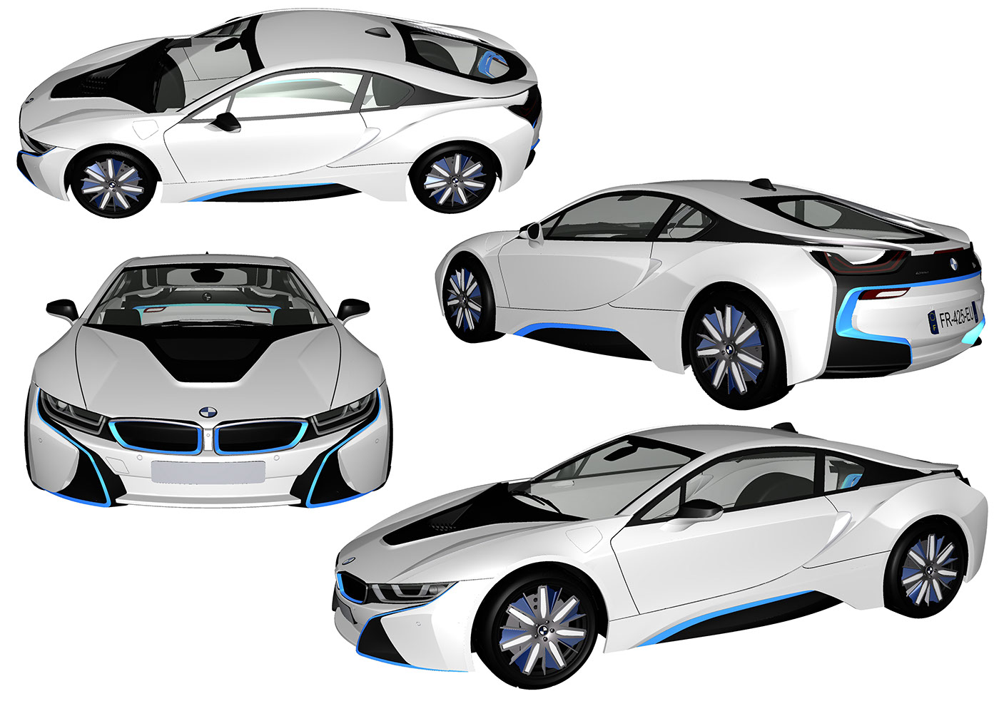 Alias VRED visualisation 3d Models BMW I8 digital