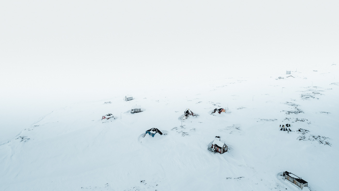 Greenland Arctic winter dogs snow remote ice White Nature Landscape