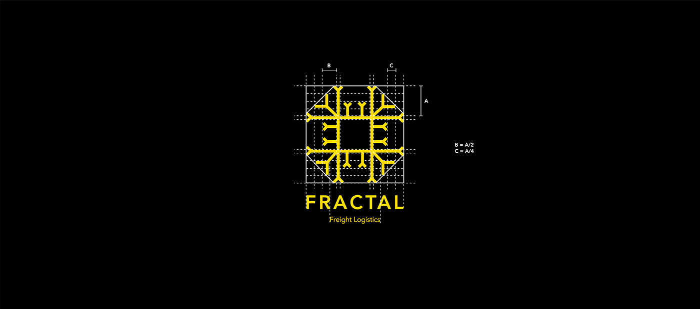 Corporate Logo fractal envelope Transport transport logo cardboard box corporate design visual language yellow