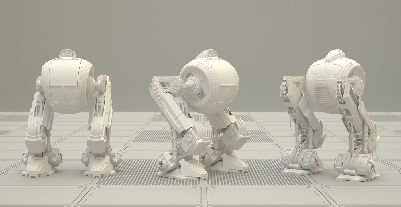 3d max 3d animation 3D robot rig rigging Character