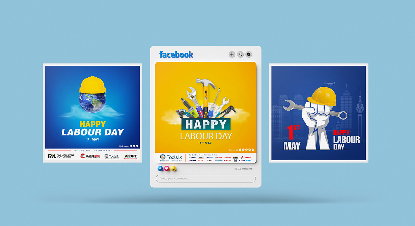 ads Advertising  Hand tools happy Happy Labour Day Labour 1st may Labor Day Social media post Workers