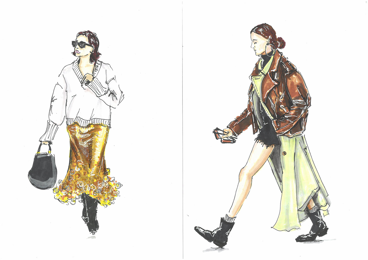 sketch Drawing  painting   Fashion  fashion illustration fashionart fashionillustrator Style moda Illustrator