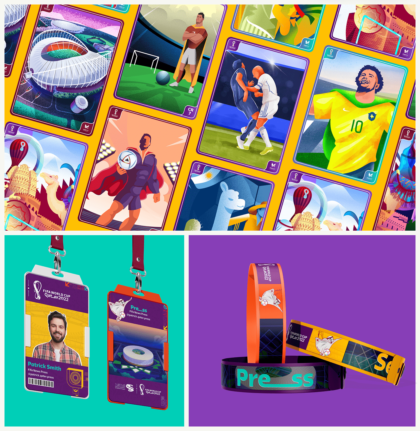 Advertising  brand identity FIFA FIFA World Cup football ILLUSTRATION  motion design soccer sports UI/UX