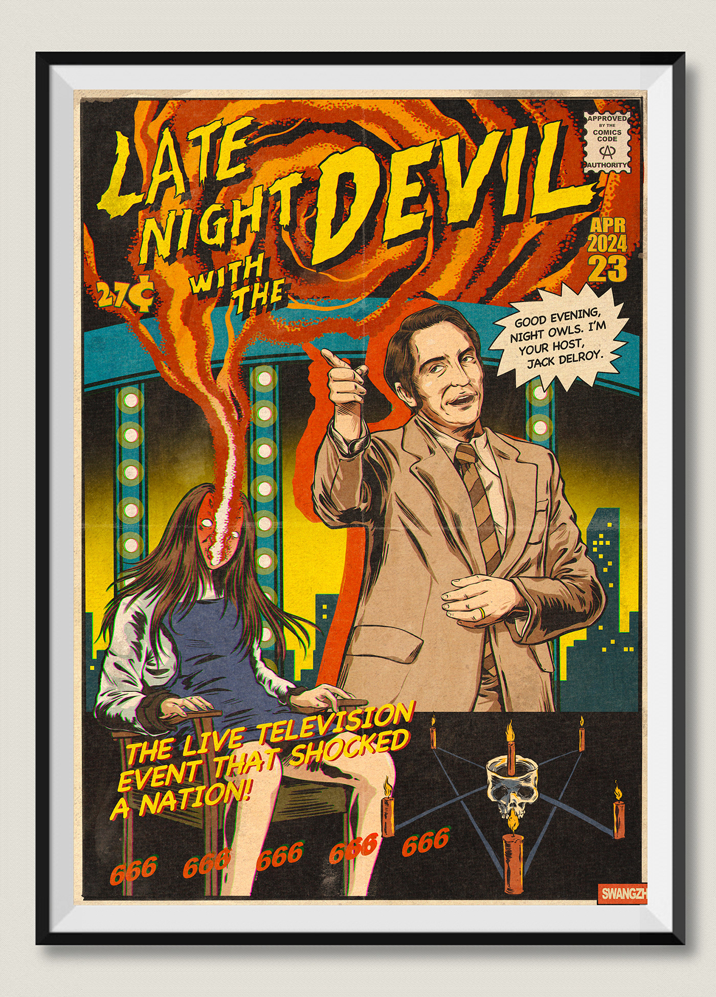 ILLUSTRATION  artwork Drawing  painting   artist movie poster Horror Art comic art Vintage Design Poster Design