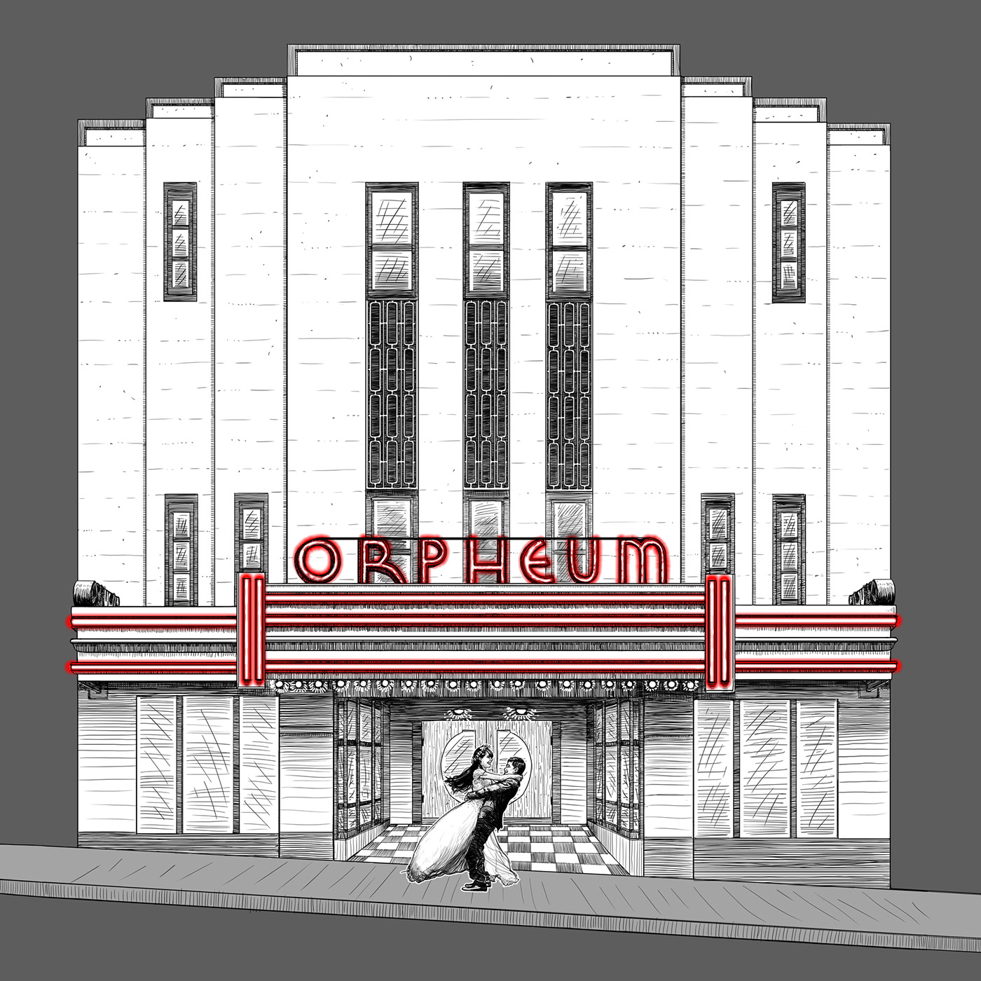 neon Orpheum poster theater 
