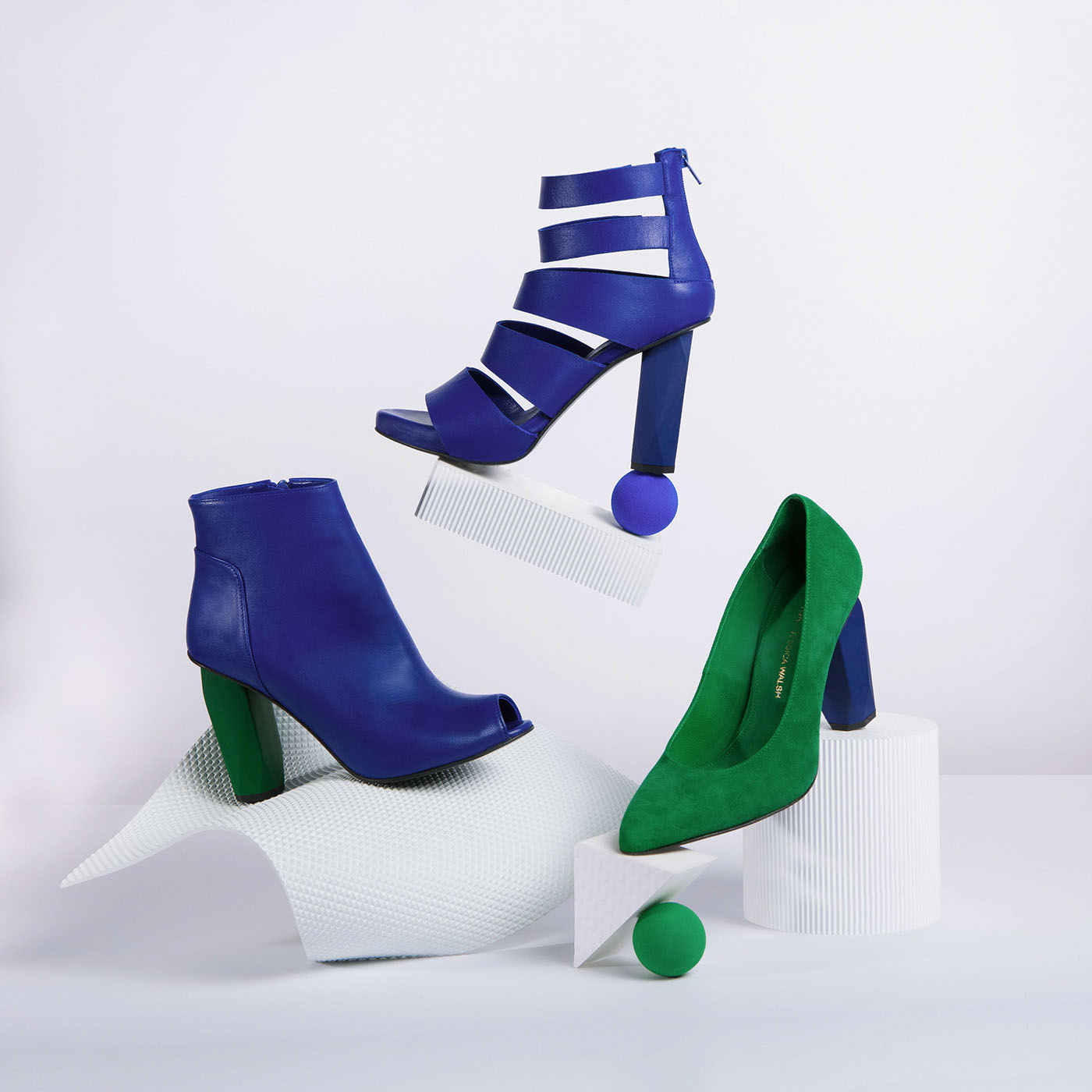 still life table top styling  Monochromatic graphic design  shoes sagmeister jessica walsh guava