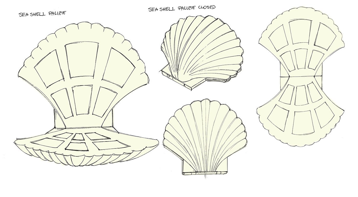 Drawing  packaging concept packaging cosmetic packaging design seashell sketch