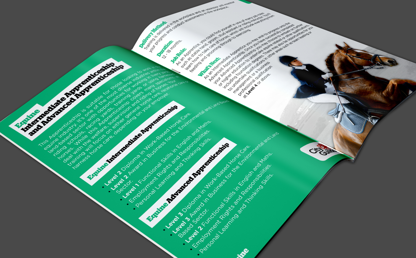 prospectus Booklet information design Apprenticeships council corporate print